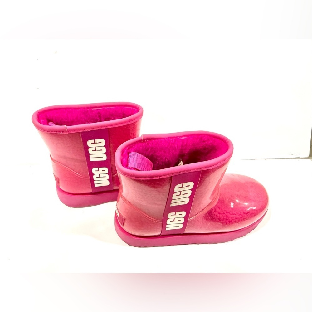 UGG Pink Clear Mini Boots Women’s 7 Waterproof Shearling Cozy Winter - Picture 4 of 14
